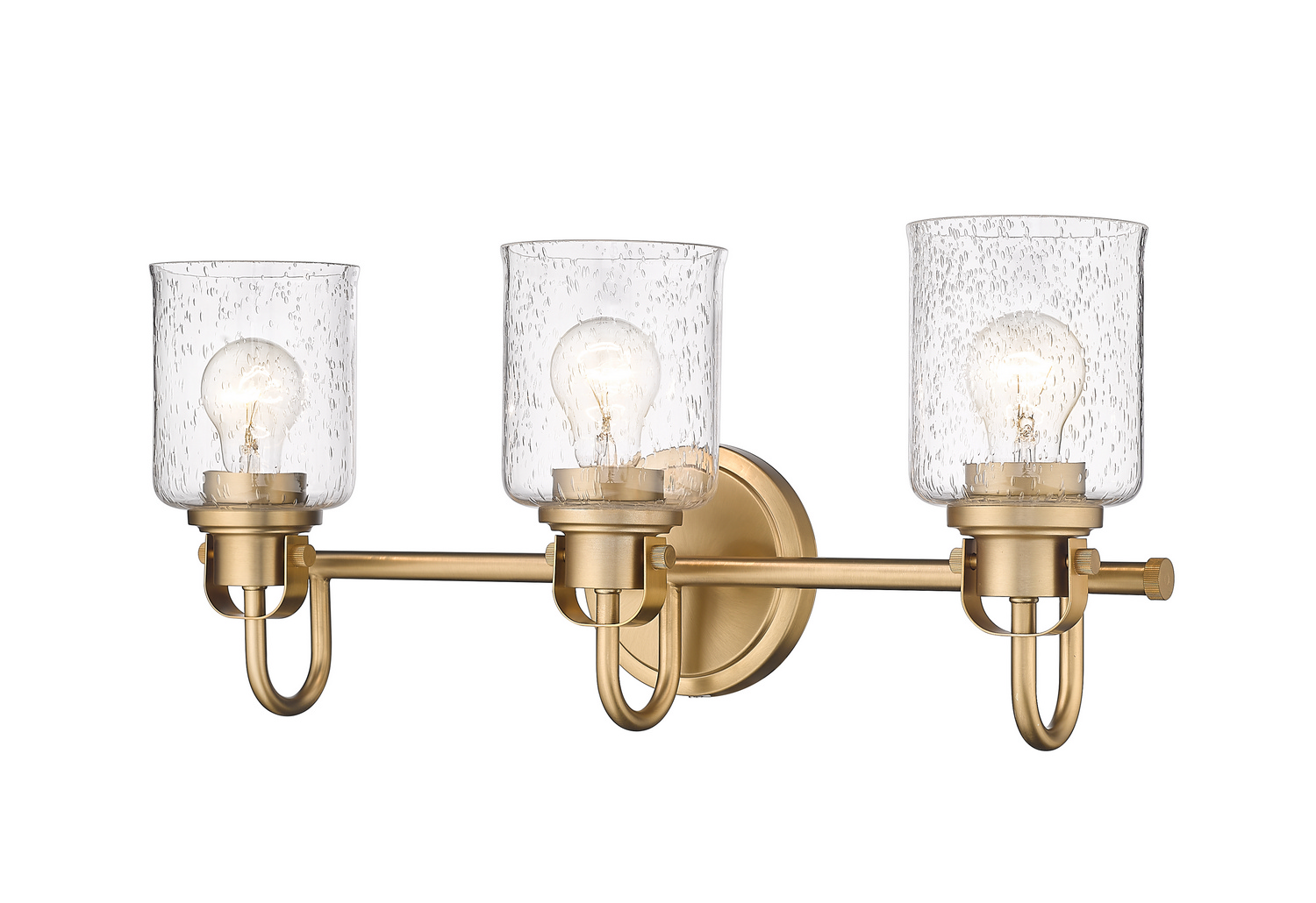 Three Light Vanity by Z-Lite - Kinsley Collection, Heirloom Gold Finish - 340-3V-HG