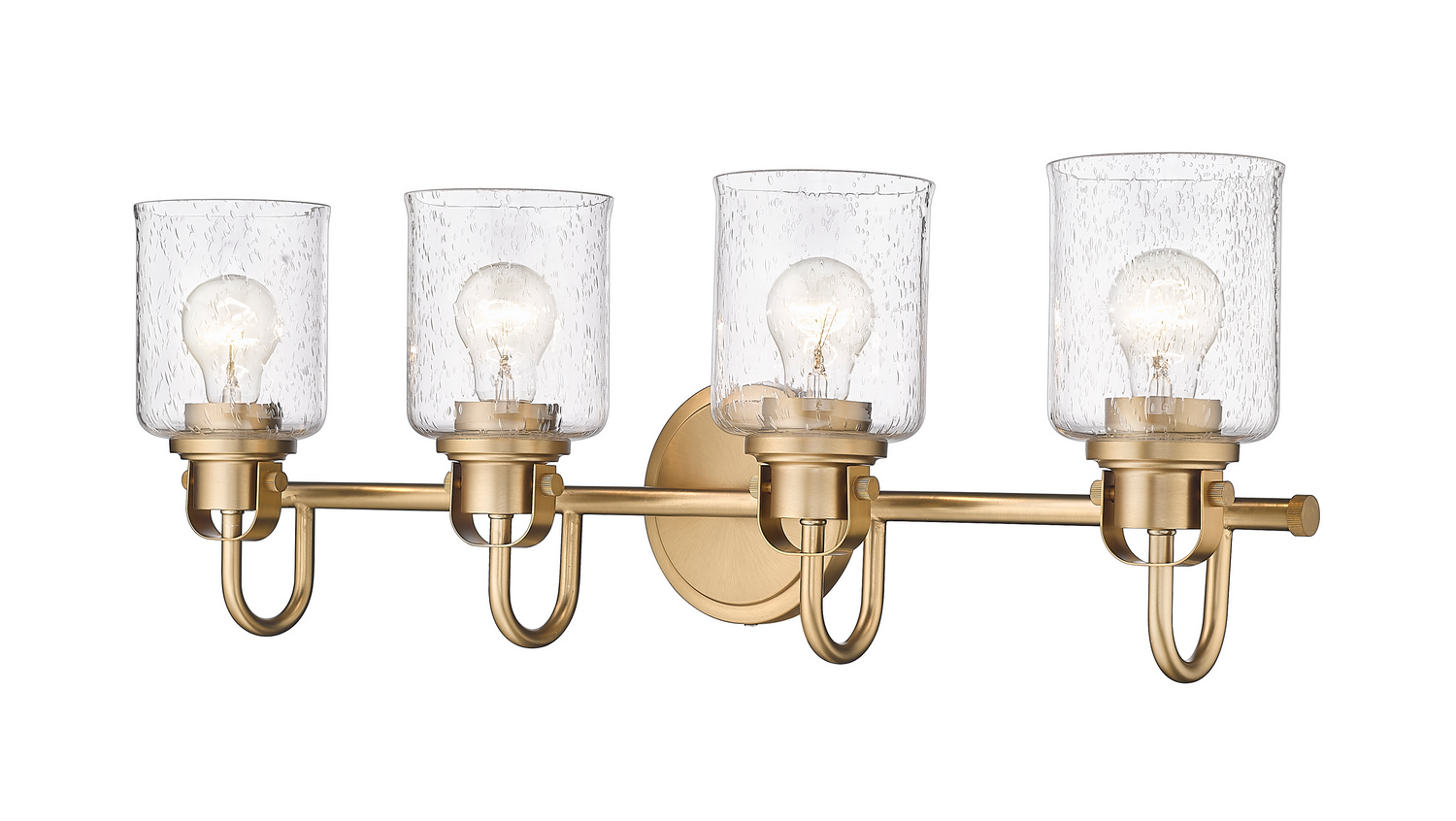 Four Light Vanity by Z-Lite - Kinsley Collection, Heirloom Gold Finish - 340-4V-HG