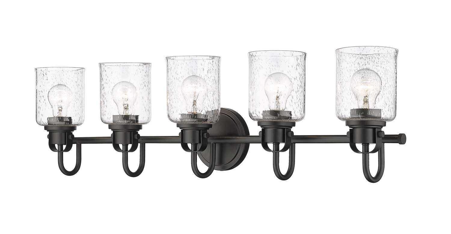 Five Light Vanity by Z-Lite - Kinsley Collection, Matte Black Finish - 340-5V-MB