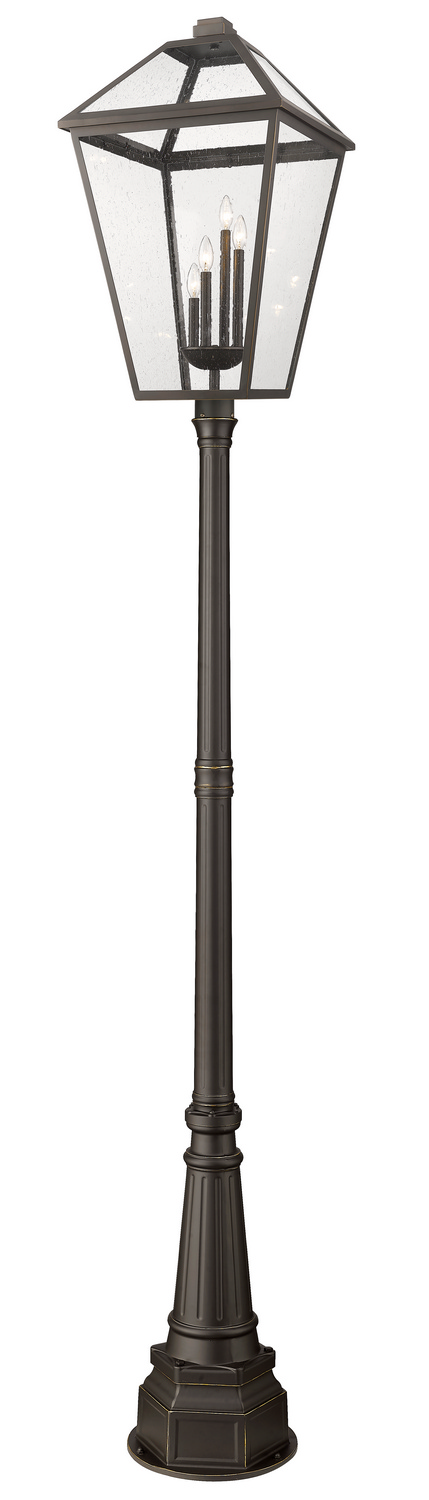 Four Light Outdoor Post Mounted Fixture by Z-Lite - Talbot Collection, Oil Rubbed Bronze Finish - 579PHXLXR-564P-ORB