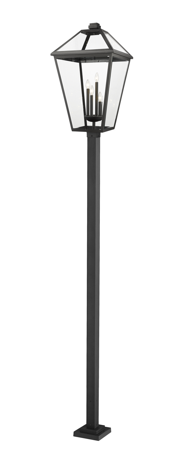 Four Light Outdoor Post Mounted Fixture by Z-Lite - Talbot Collection, Black Finish - 579PHXLXS-536P-BK