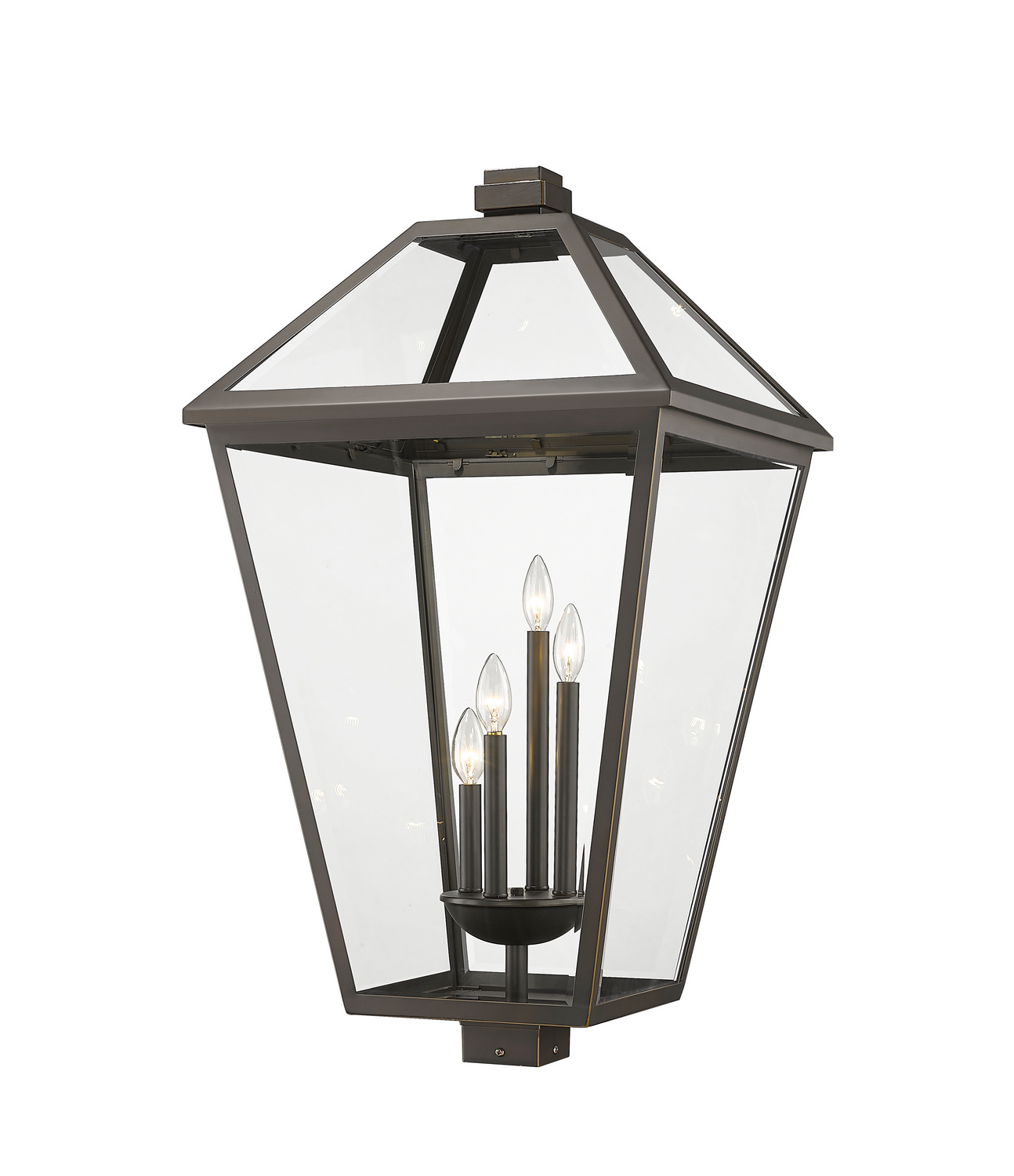 Four Light Outdoor Post Mount Fixture by Z-Lite - Talbot Collection, Oil Rubbed Bronze Finish - 579PHXLXS-ORB