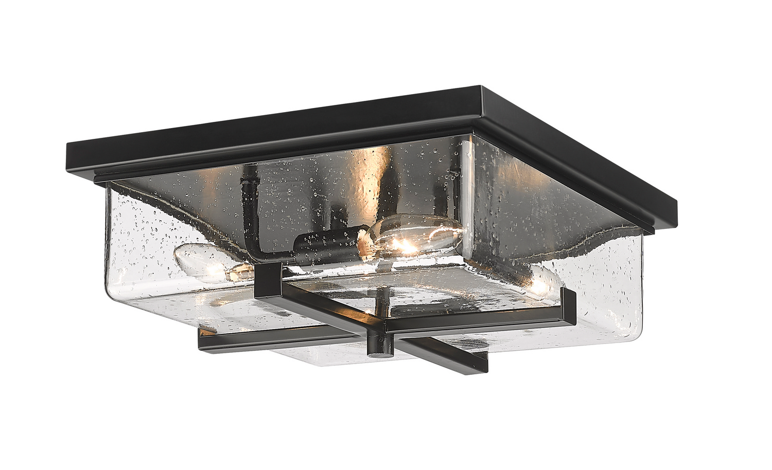 Four Light Outdoor Flush Mount by Z-Lite - Sana Collection, Black Finish - 592F-BK