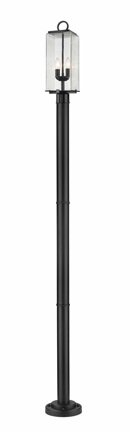 Two Light Outdoor Post Mounted Fixture by Z-Lite - Sana Collection, Black Finish - 592PHMR-567P-BK