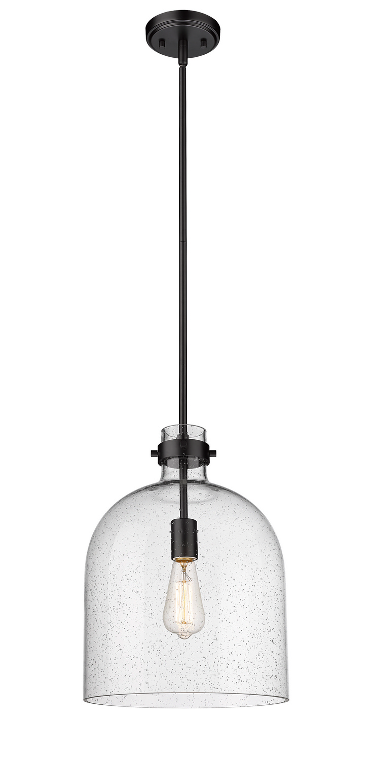 One Light Pendant by Z-Lite - Pearson Collection, Matte Black Finish - 817-12MB