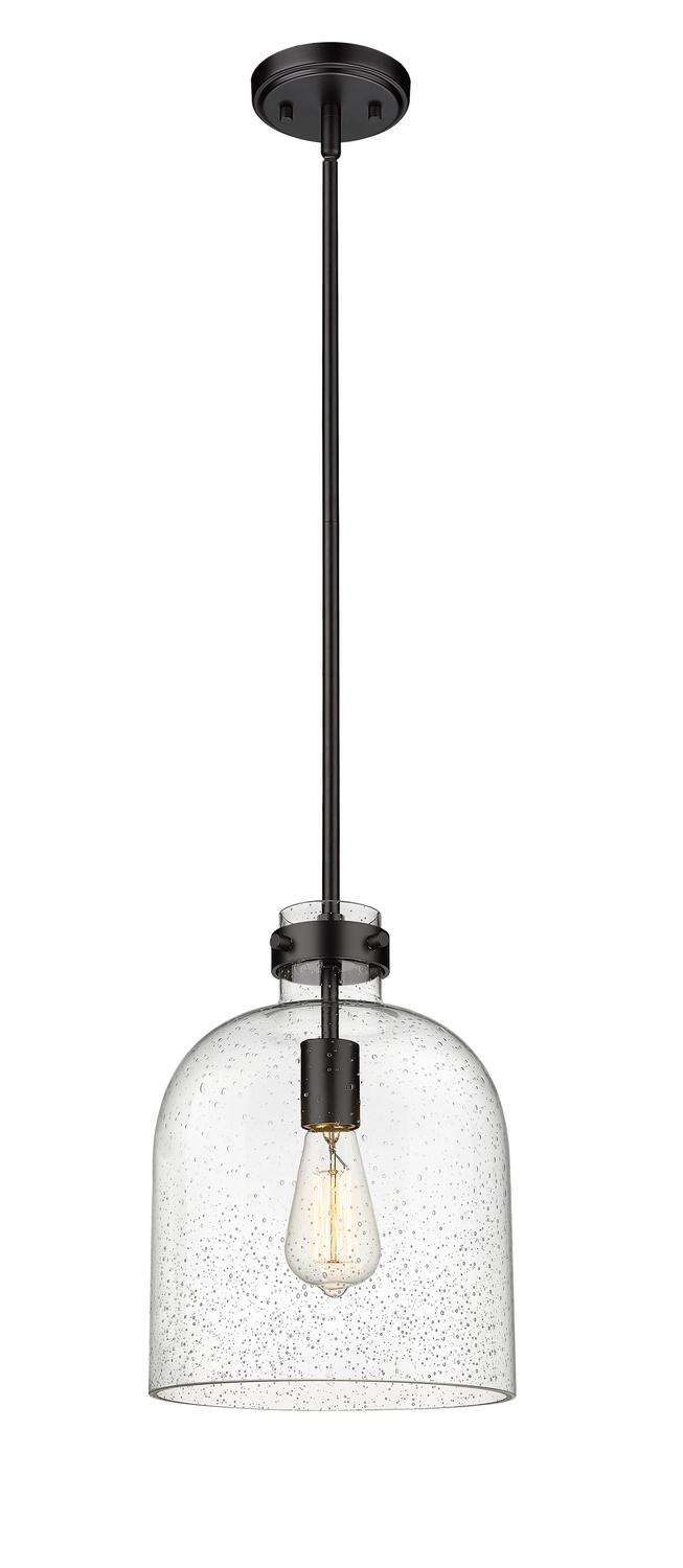 One Light Pendant by Z-Lite - Pearson Collection, Matte Black Finish - 817-9MB