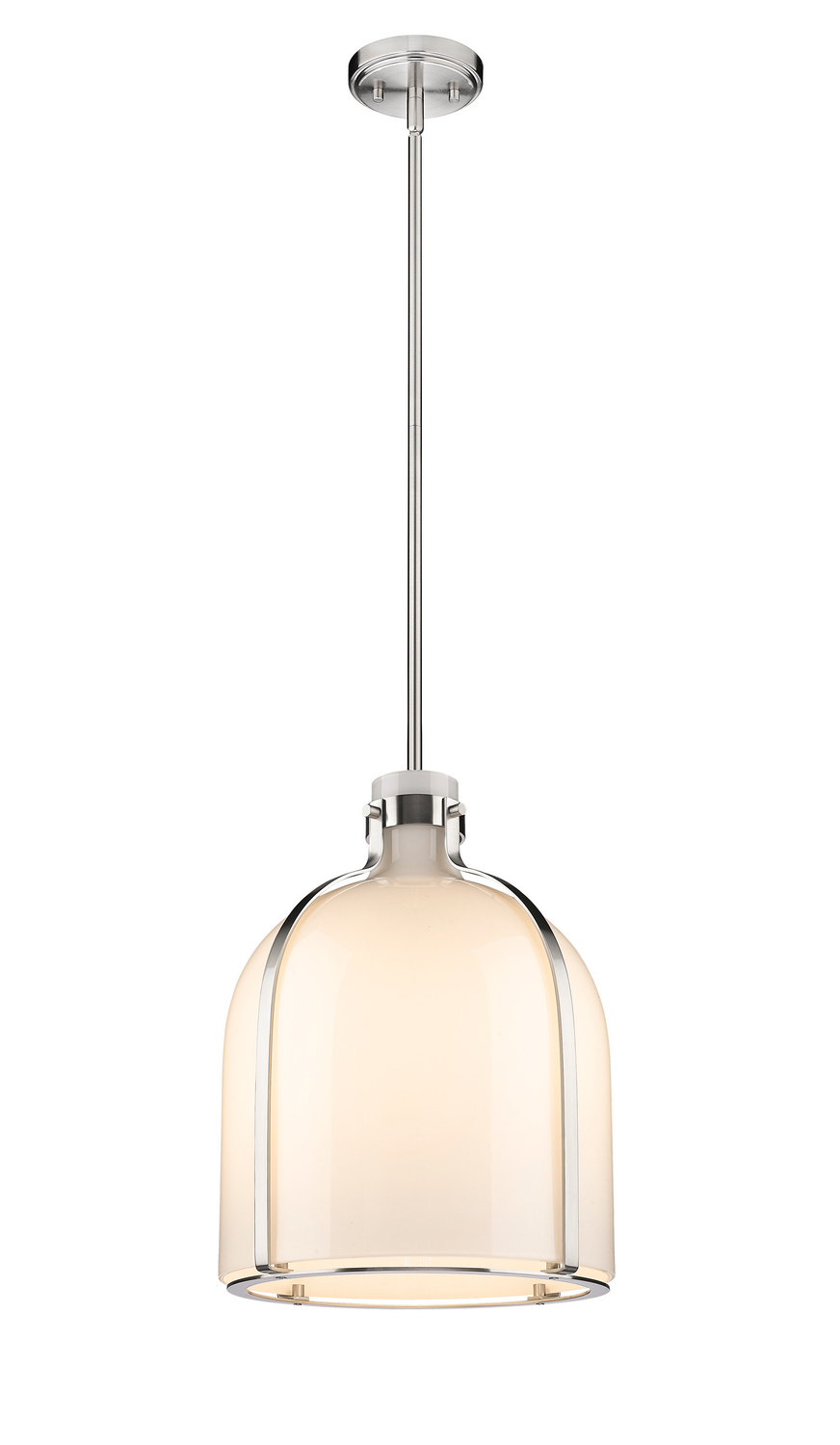 One Light Pendant by Z-Lite - Pearson Collection, Brushed Nickel Finish - 818-12BN