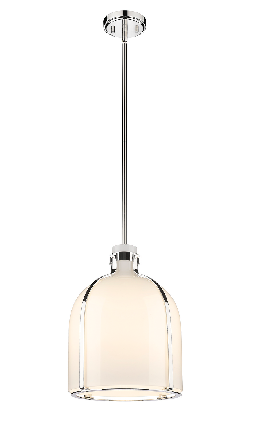 One Light Pendant by Z-Lite - Pearson Collection, Polished Nickel Finish - 818-12PN