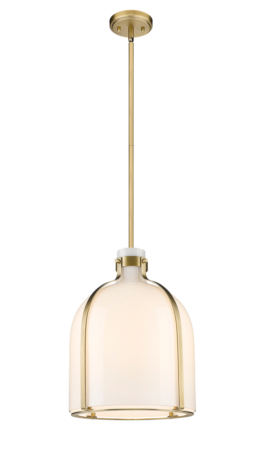 One Light Pendant by Z-Lite - Pearson Collection, Rubbed Brass Finish - 818-12RB