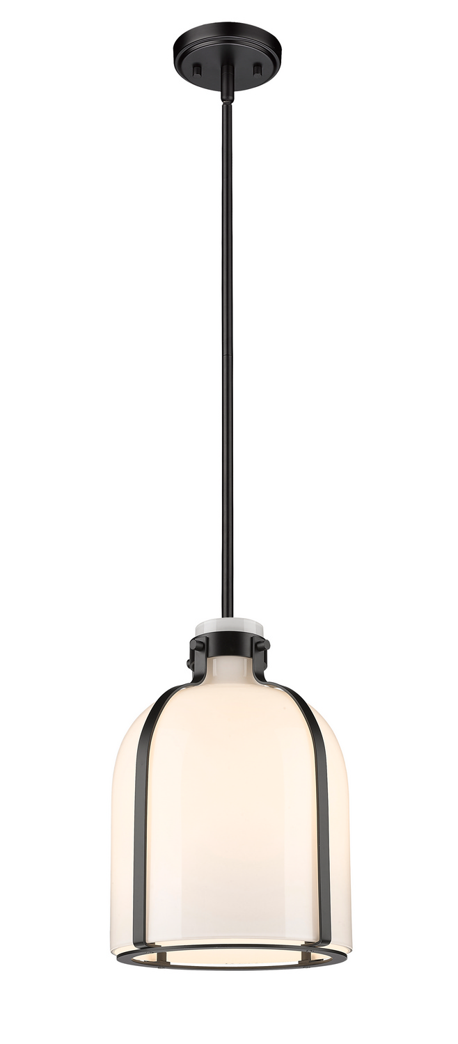 One Light Pendant by Z-Lite - Pearson Collection, Matte Black Finish - 818-9MB