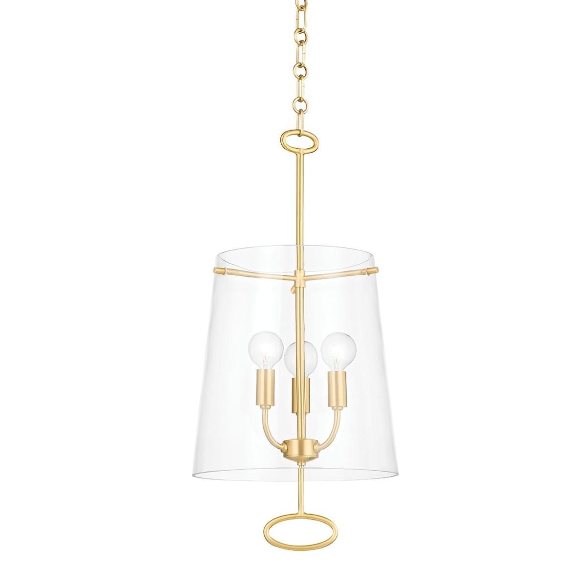 Hudson Valley James Three Light Pendant in Aged Brass - 4711-AGB