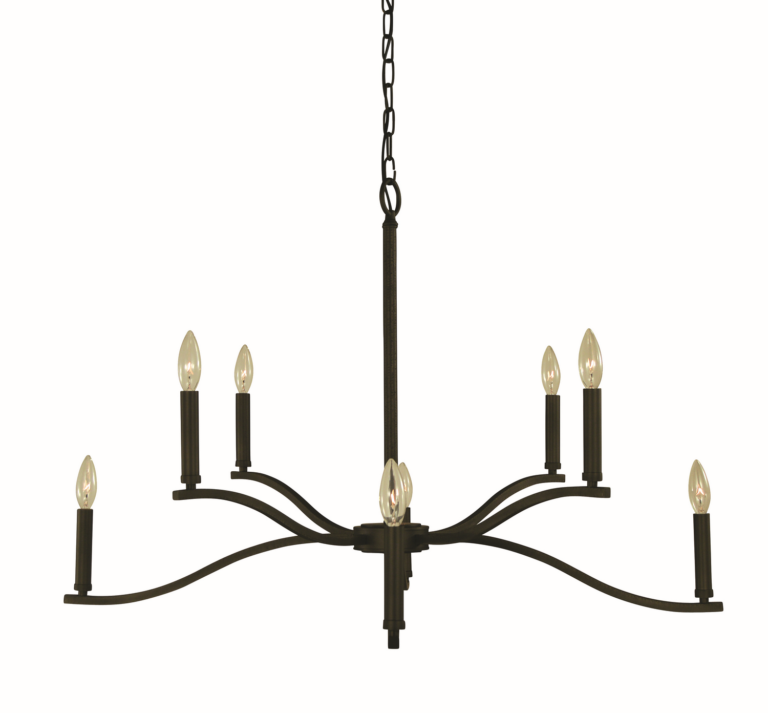 Framburg Bridgeport Eight Light Chandelier in Iron - L1190 IRON