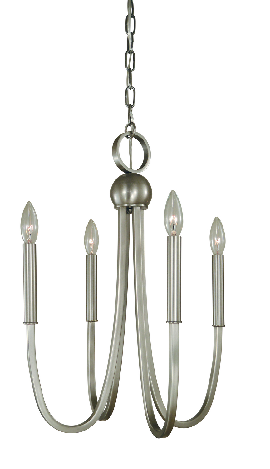 Framburg Alexandria Four Light Chandelier in Brushed Nickel - L1127 BN