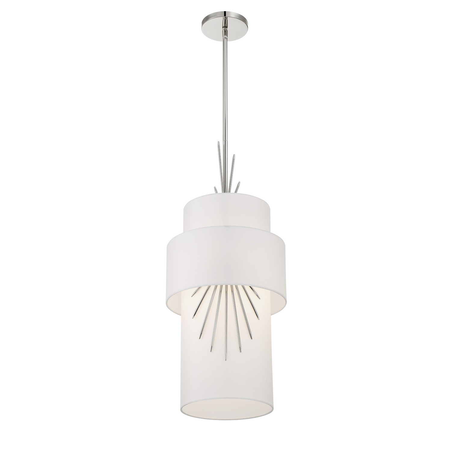 Photos - Chandelier / Lamp George Kovacs Polished Nickel Mini Pendant from the Gramercy Collection P5392-613
