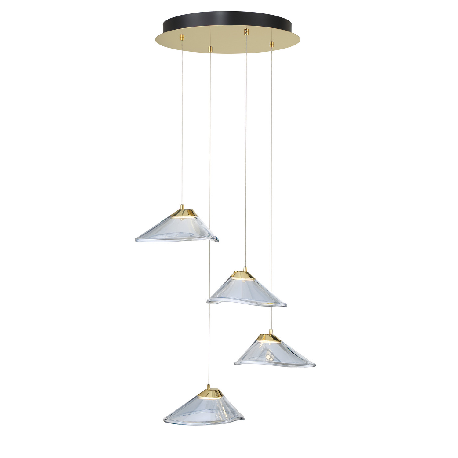 Coal And Sun Gold LED Pendant from the Sneer Collection