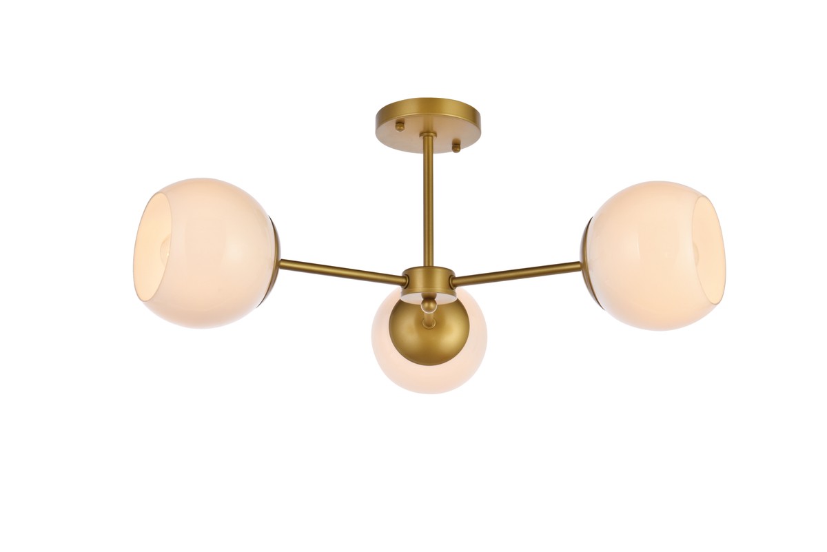 Brass Three Light F…