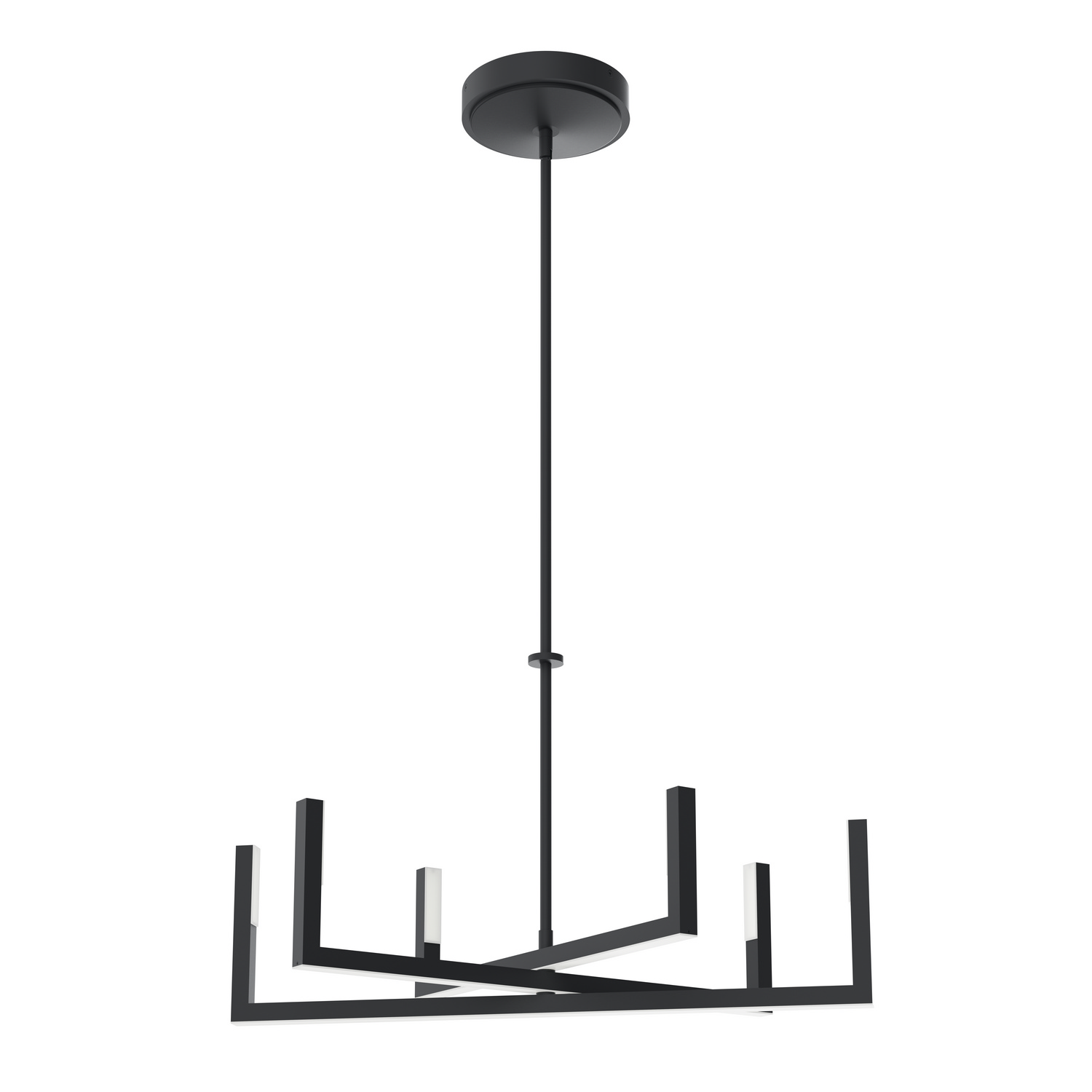Photos - Chandelier / Lamp Elan Priam 6-Light Transitional Chandelier in Matte Black 84313MBK 