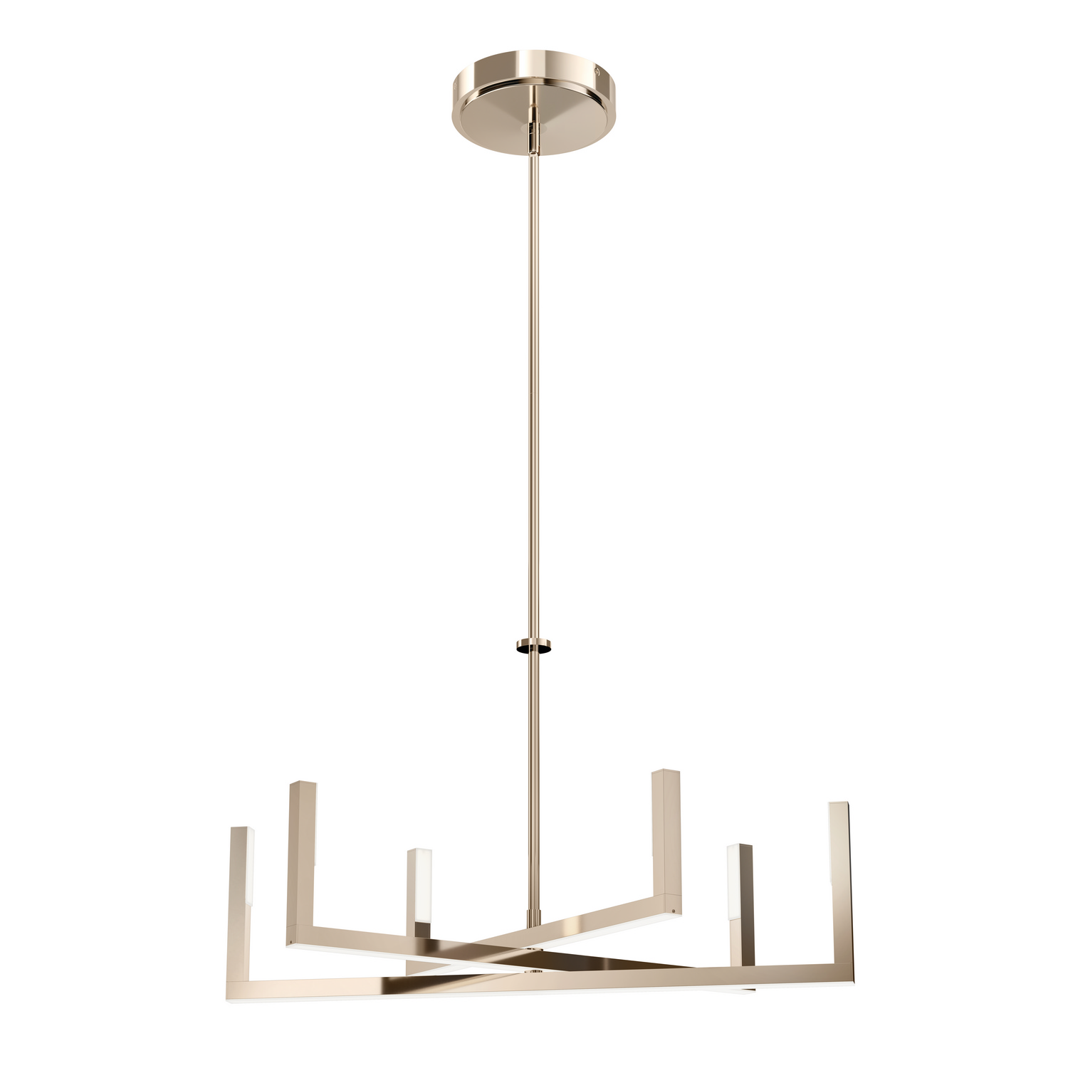 Photos - Chandelier / Lamp Elan Priam 6-Light Transitional Chandelier in Polished Nickel 84313PN 