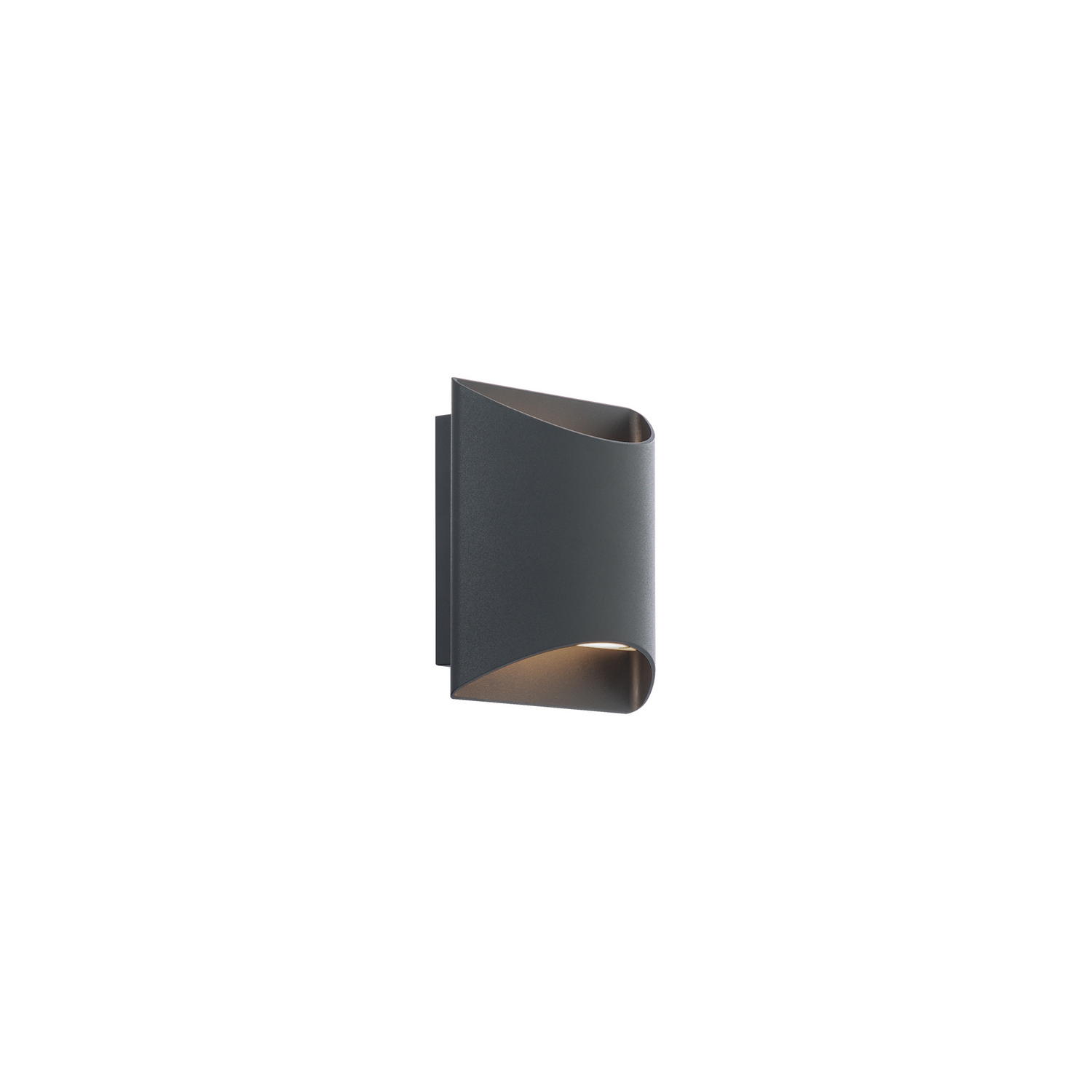 Photos - Chandelier / Lamp WAC Lighting Black LED Wall Sconce from the Duet Collection WS-55206-30-BK