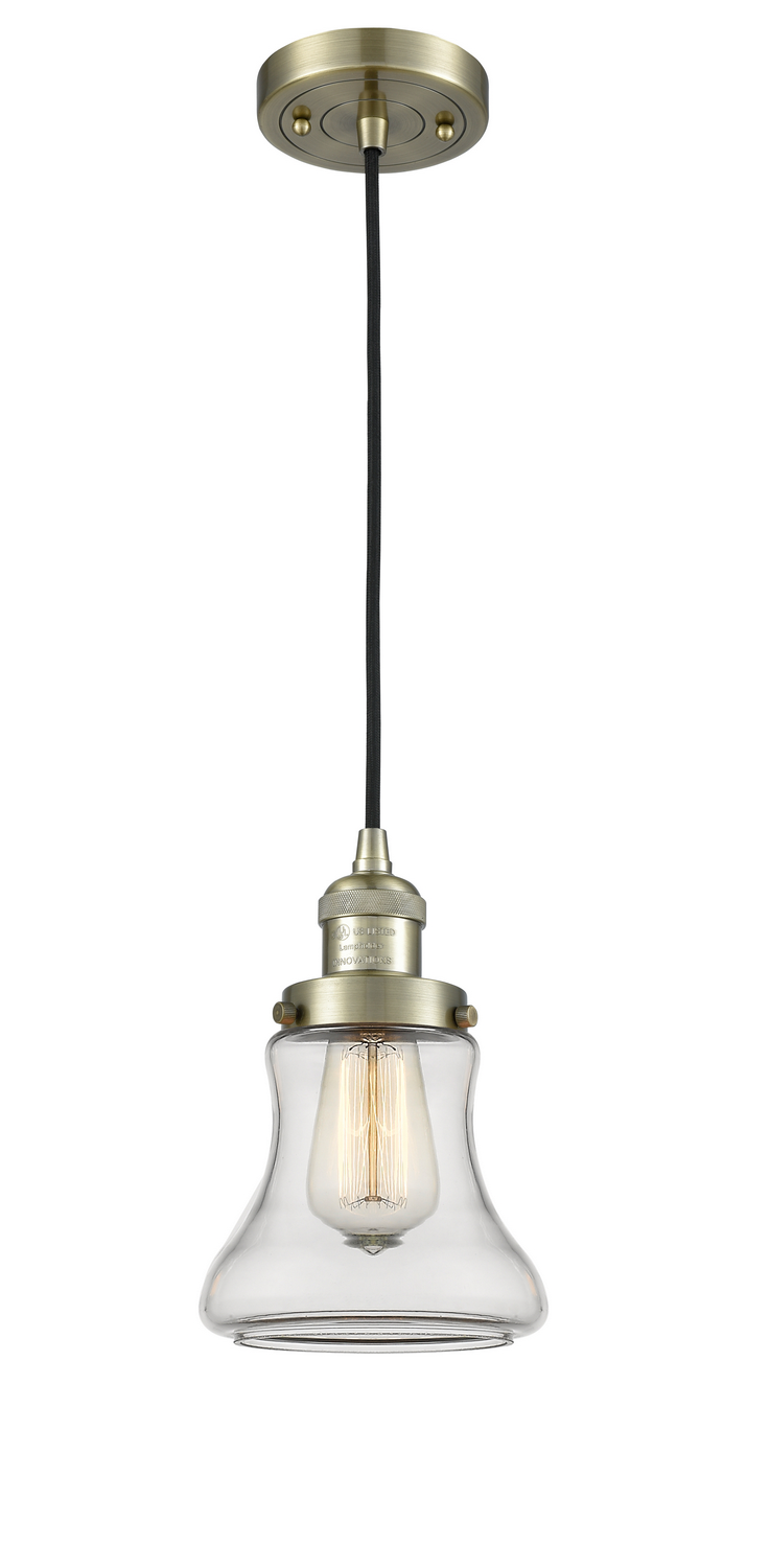 LED Mini Pendant by Innovations - Franklin Restoration Collection, Antique Brass Finish - 201C-AB-G192-LED