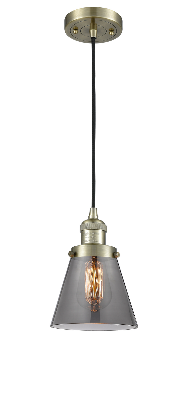 LED Mini Pendant by Innovations - Franklin Restoration Collection, Antique Brass Finish - 201C-AB-G63-LED