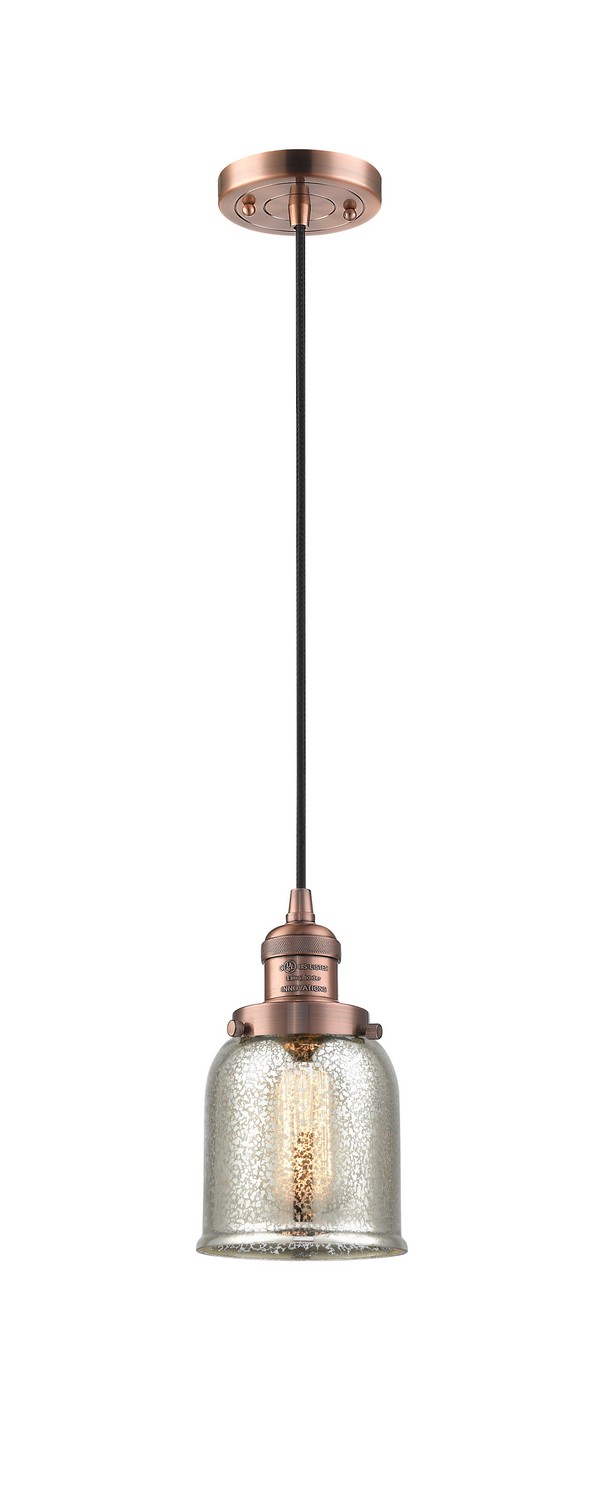 LED Mini Pendant by Innovations - Franklin Restoration Collection, Antique Copper Finish - 201C-AC-G58-LED