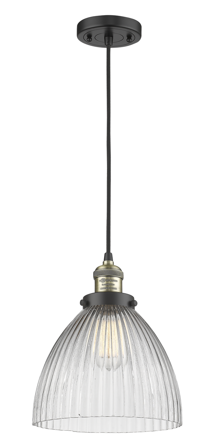 LED Mini Pendant by Innovations - Franklin Restoration Collection, Black Antique Brass Finish - 201C-BAB-G222-LED