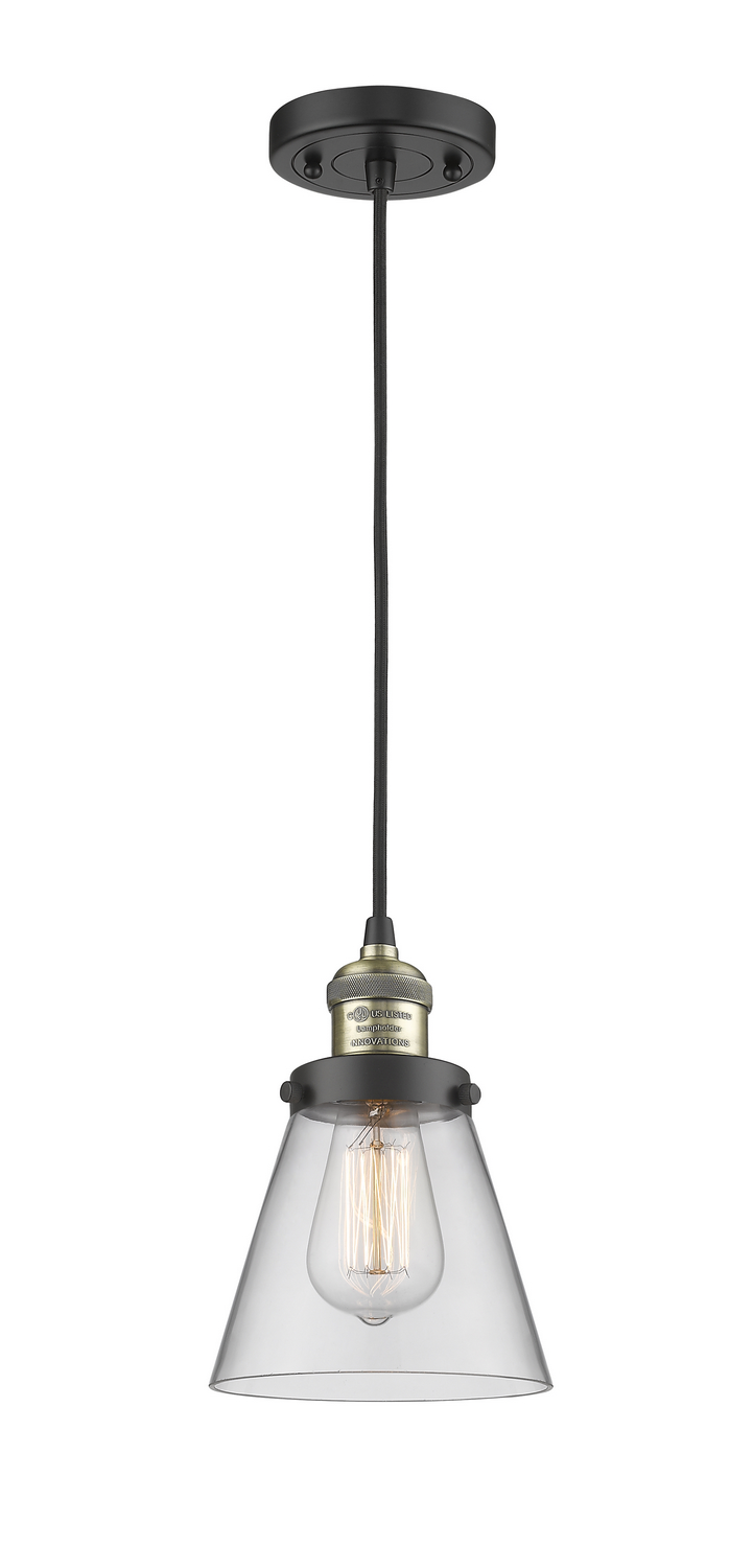 LED Mini Pendant by Innovations - Franklin Restoration Collection, Black Antique Brass Finish - 201C-BAB-G62-LED