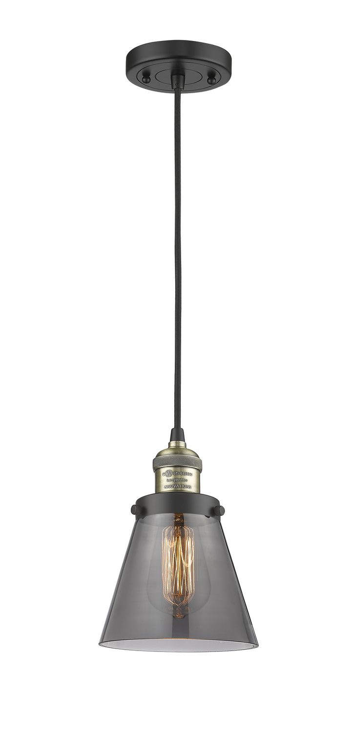 LED Mini Pendant by Innovations - Franklin Restoration Collection, Black Antique Brass Finish - 201C-BAB-G63-LED