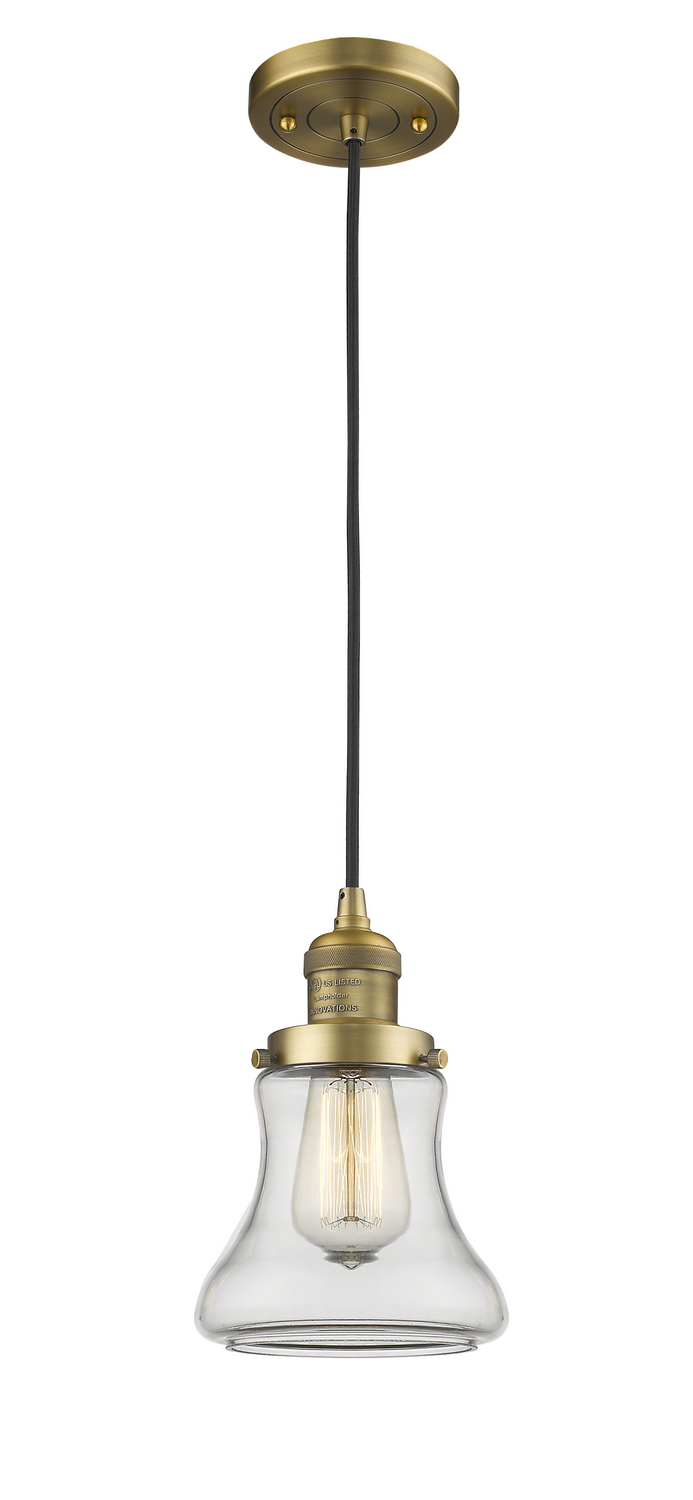 LED Mini Pendant by Innovations - Franklin Restoration Collection, Brushed Brass Finish - 201C-BB-G192-LED