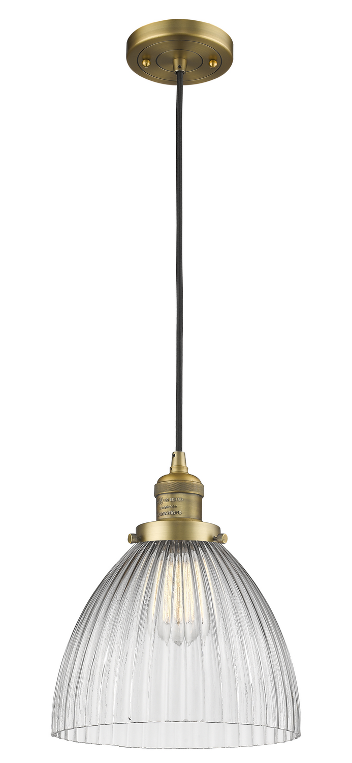 LED Mini Pendant by Innovations - Franklin Restoration Collection, Brushed Brass Finish - 201C-BB-G222-LED