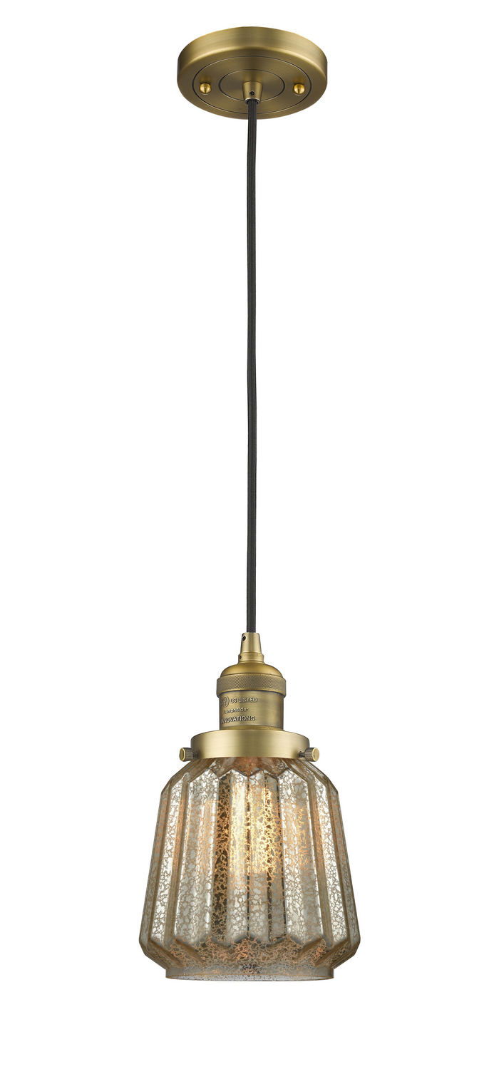 LED Mini Pendant by Innovations - Franklin Restoration Collection, Brushed Brass Finish - 201C-BB-G146-LED