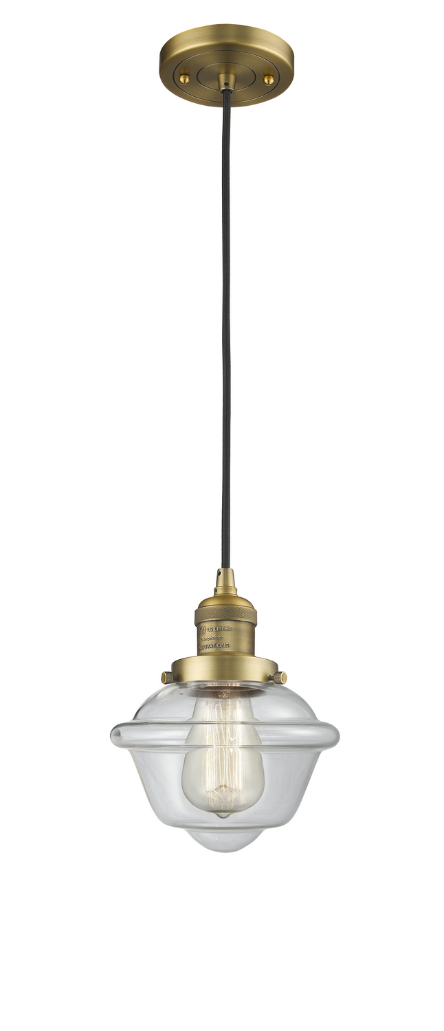LED Mini Pendant by Innovations - Franklin Restoration Collection, Brushed Brass Finish - 201C-BB-G532-LED