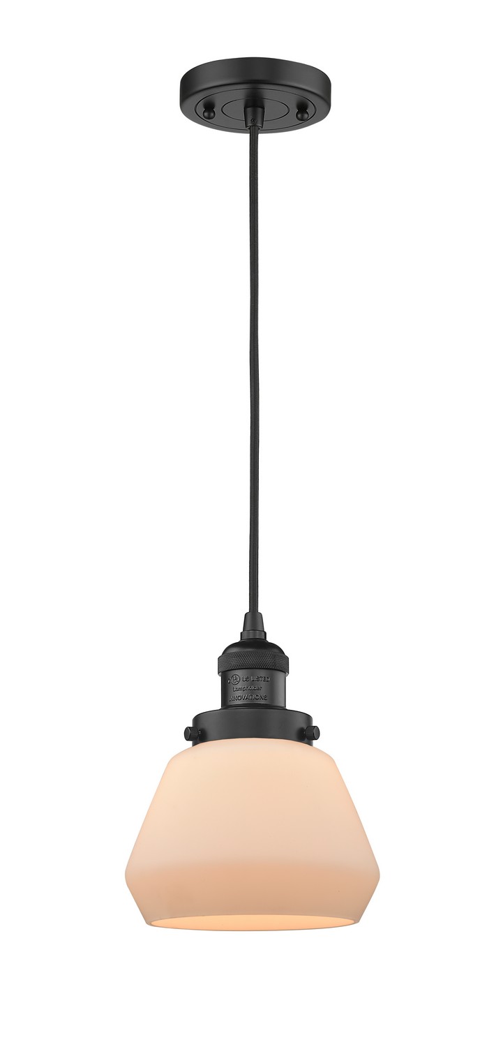 LED Mini Pendant by Innovations - Franklin Restoration Collection, Matte Black Finish - 201C-BK-G171-LED