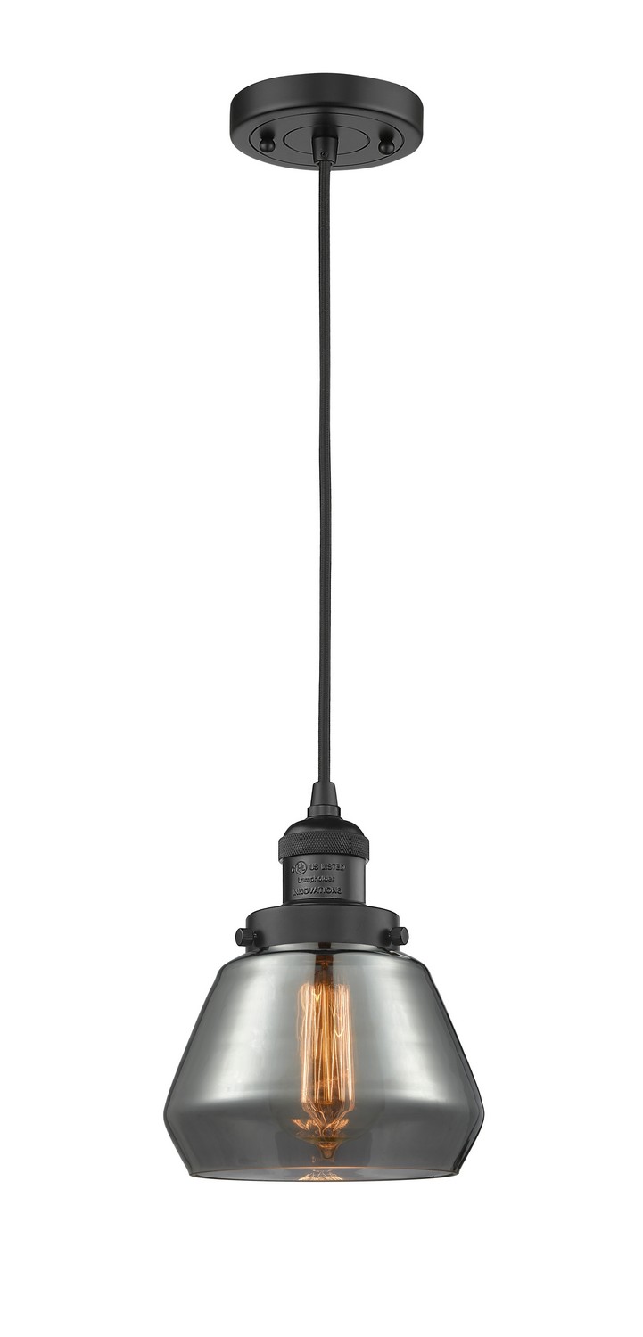 LED Mini Pendant by Innovations - Franklin Restoration Collection, Matte Black Finish - 201C-BK-G173-LED