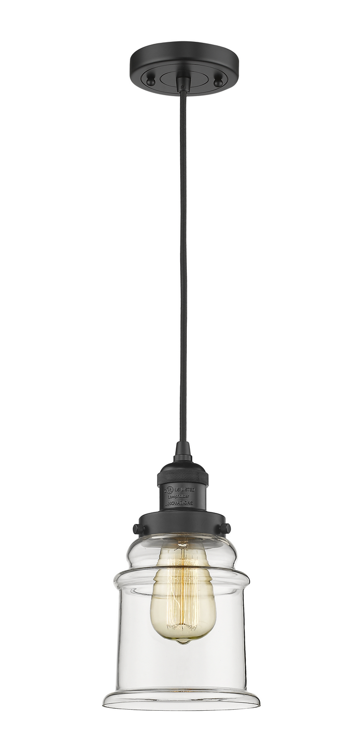 LED Mini Pendant by Innovations - Franklin Restoration Collection, Matte Black Finish - 201C-BK-G182-LED