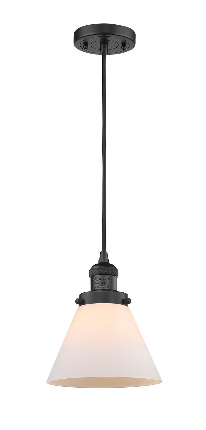 LED Mini Pendant by Innovations - Franklin Restoration Collection, Matte Black Finish - 201C-BK-G41-LED