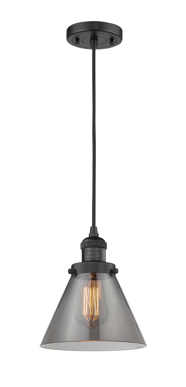 LED Mini Pendant by Innovations - Franklin Restoration Collection, Matte Black Finish - 201C-BK-G43-LED