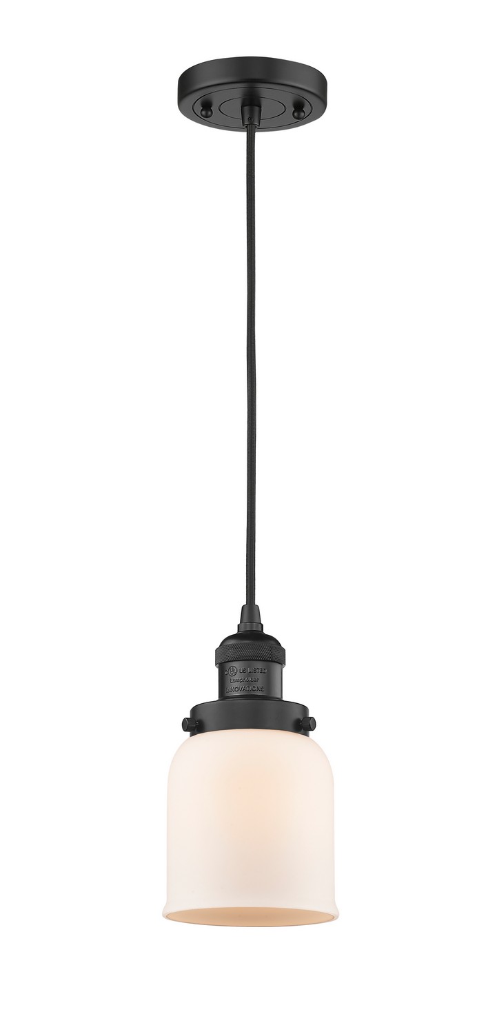LED Mini Pendant by Innovations - Franklin Restoration Collection, Matte Black Finish - 201C-BK-G51-LED