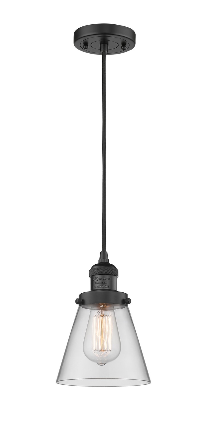 LED Mini Pendant by Innovations - Franklin Restoration Collection, Matte Black Finish - 201C-BK-G62-LED