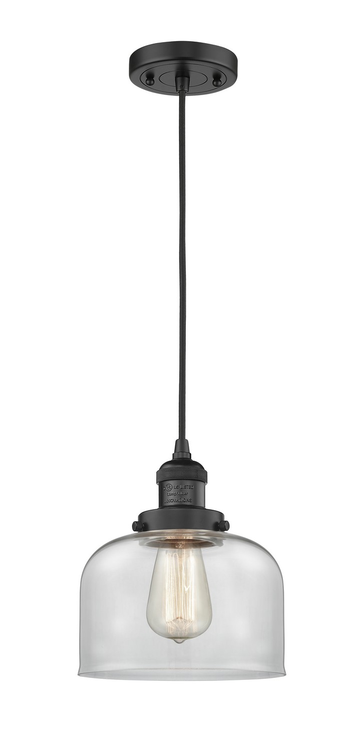 LED Mini Pendant by Innovations - Franklin Restoration Collection, Matte Black Finish - 201C-BK-G72-LED