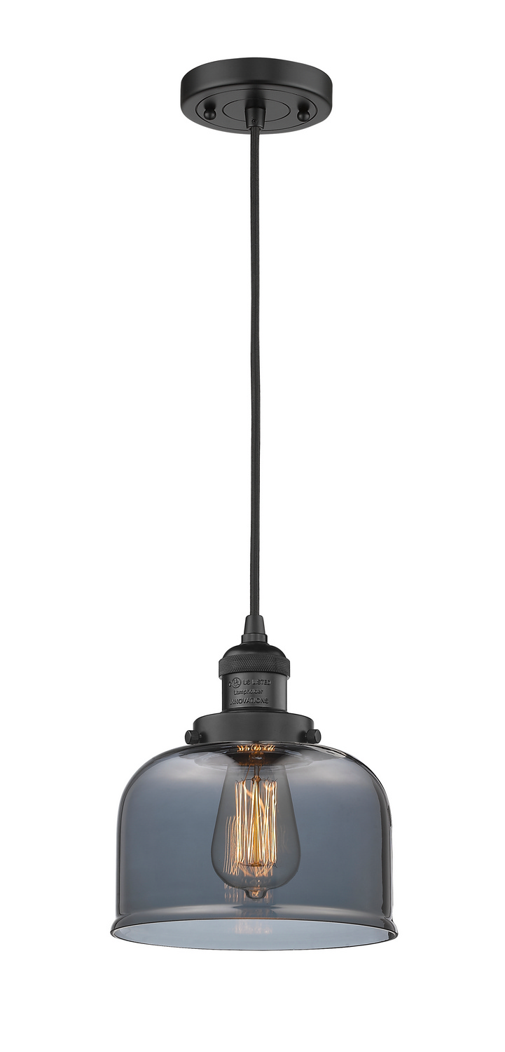 One Light Mini Pendant by Innovations - Franklin Restoration Collection, Matte Black Finish - 201C-BK-G73