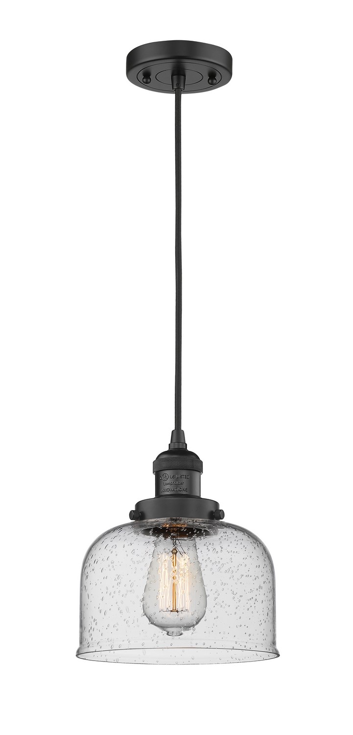 LED Mini Pendant by Innovations - Franklin Restoration Collection, Matte Black Finish - 201C-BK-G74-LED