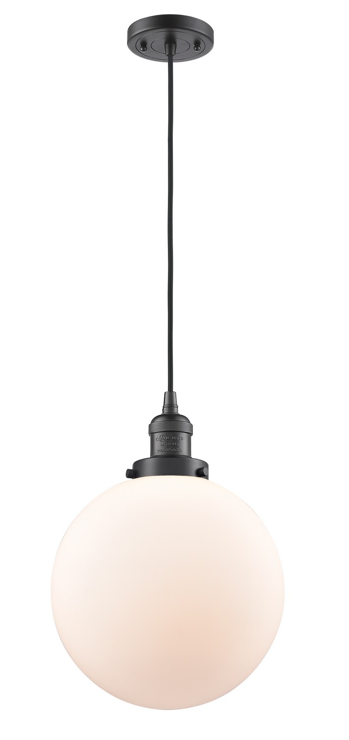 LED Mini Pendant by Innovations - Franklin Restoration Collection, Oil Rubbed Bronze Finish - 201C-OB-G201-10-LED