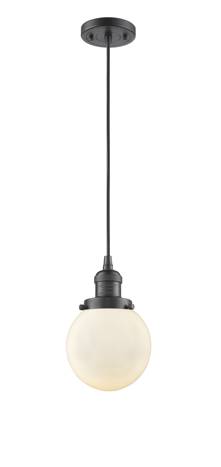 LED Mini Pendant by Innovations - Franklin Restoration Collection, Oil Rubbed Bronze Finish - 201C-OB-G201-6-LED
