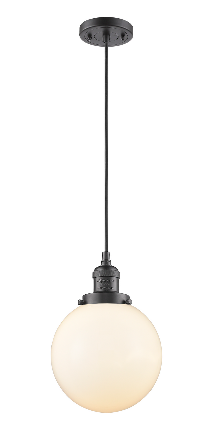 One Light Mini Pendant by Innovations - Franklin Restoration Collection, Oil Rubbed Bronze Finish - 201C-OB-G201-8