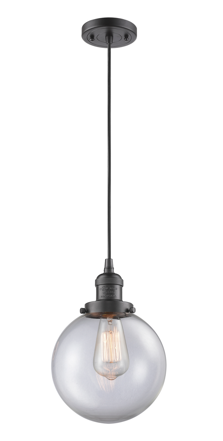 One Light Mini Pendant by Innovations - Franklin Restoration Collection, Oil Rubbed Bronze Finish - 201C-OB-G202-8