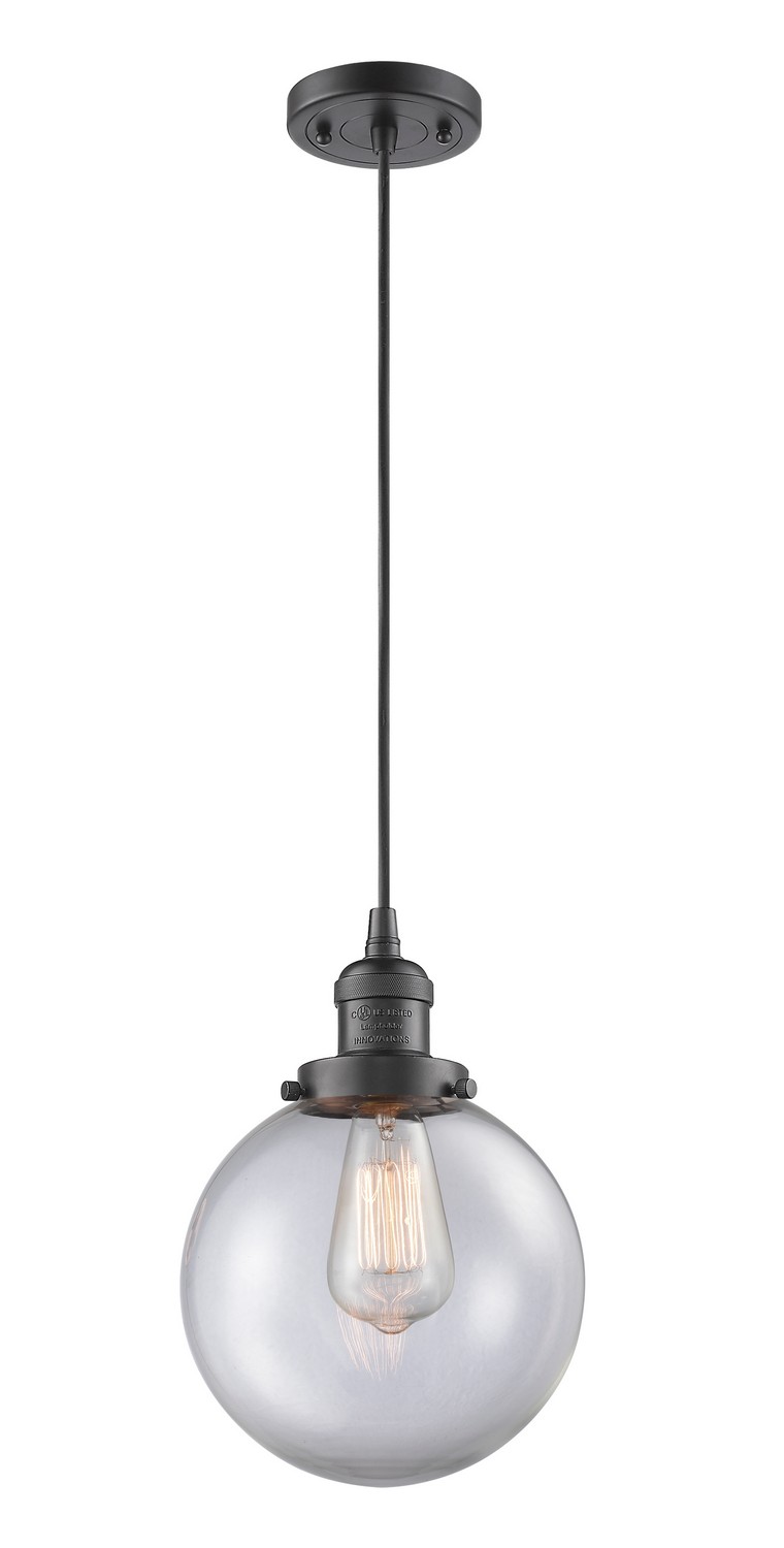 LED Mini Pendant by Innovations - Franklin Restoration Collection, Oil Rubbed Bronze Finish - 201C-OB-G202-8-LED