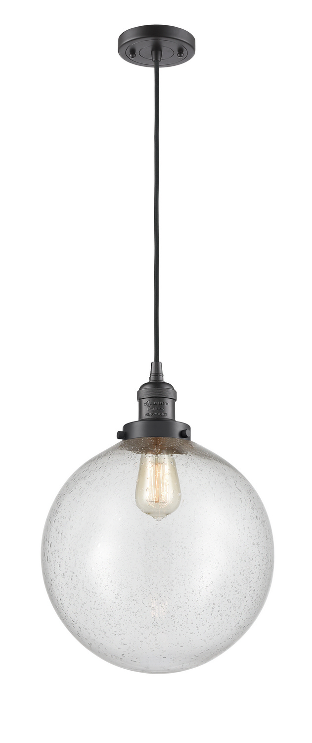 One Light Mini Pendant by Innovations - Franklin Restoration Collection, Oil Rubbed Bronze Finish - 201C-OB-G204-12