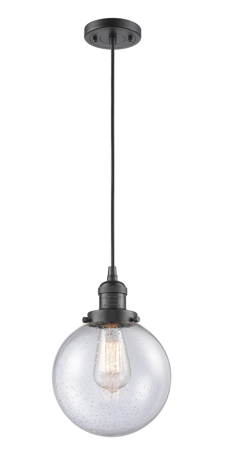 One Light Mini Pendant by Innovations - Franklin Restoration Collection, Oil Rubbed Bronze Finish - 201C-OB-G204-8